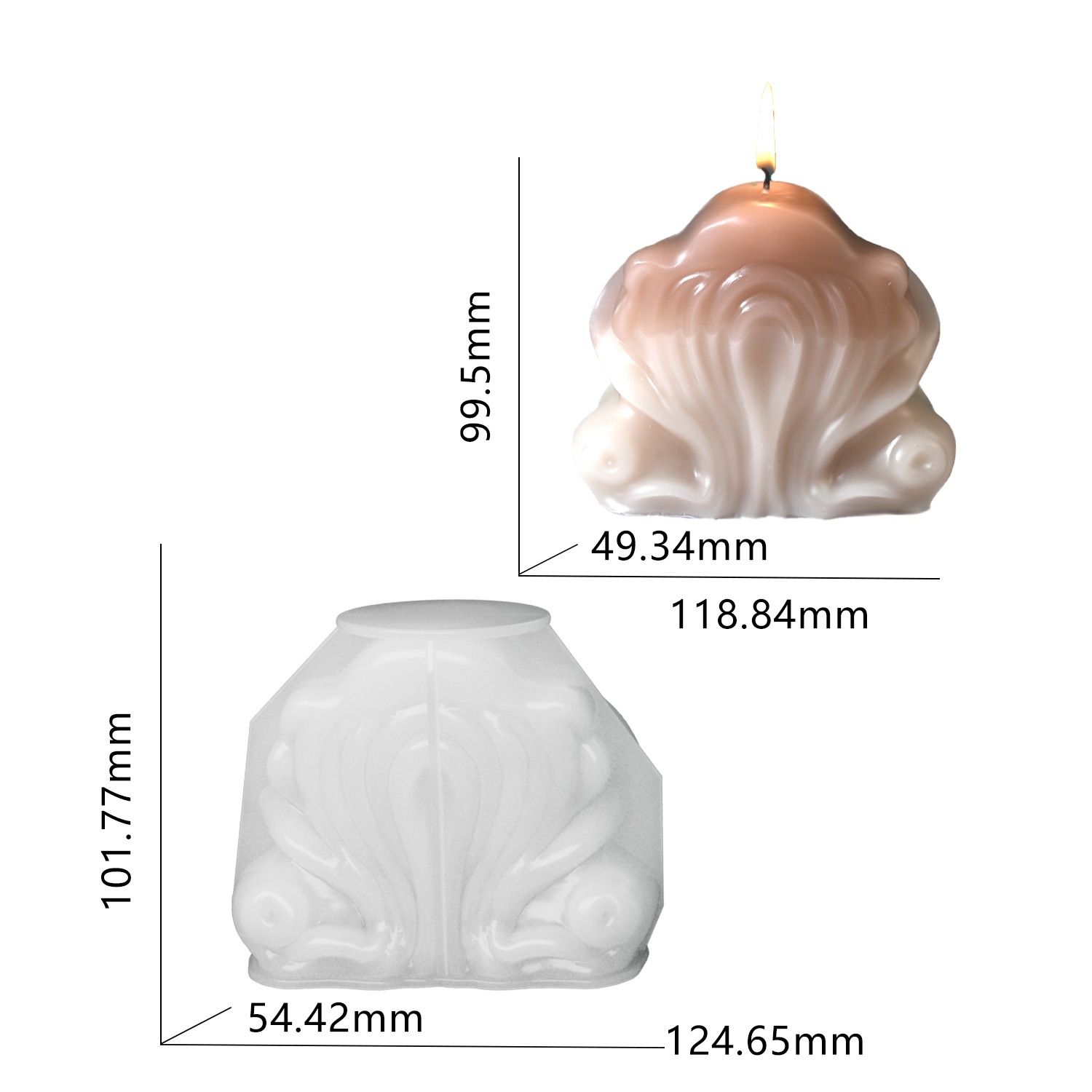 Resin Ocean Wave Mold - Силиконовая форма для свечей в виде