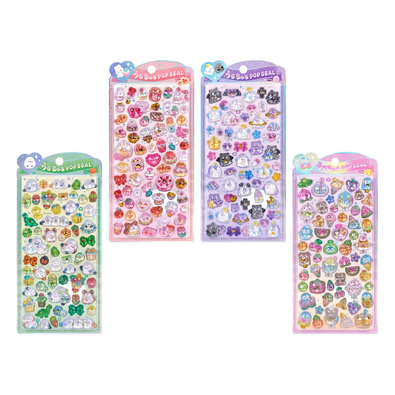 Resin Glitter Pack - Милый набор наклеек, 3D блестящие наклейки,