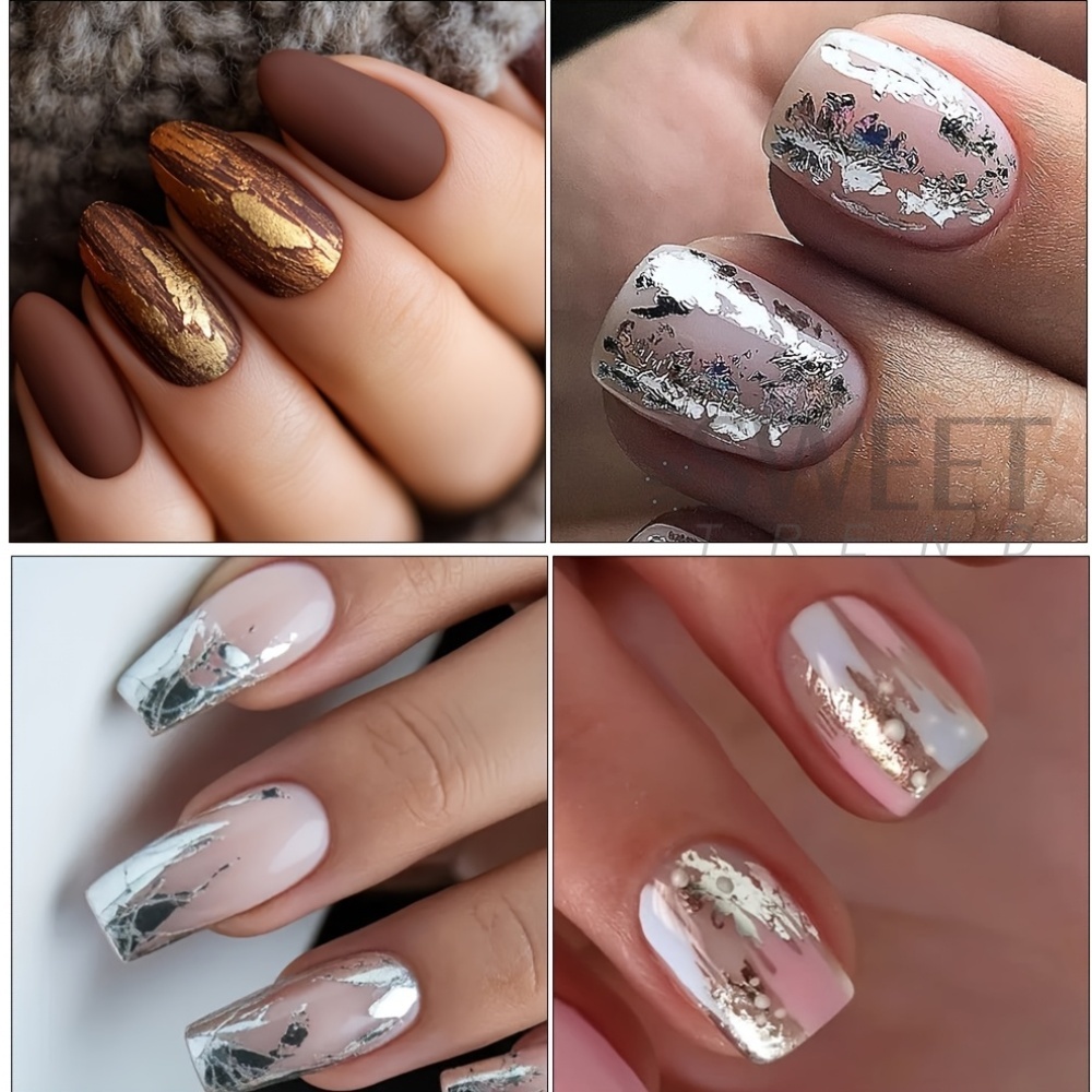 10 Видов Матовых металлических – обзор и цена Gold Foil Flakes